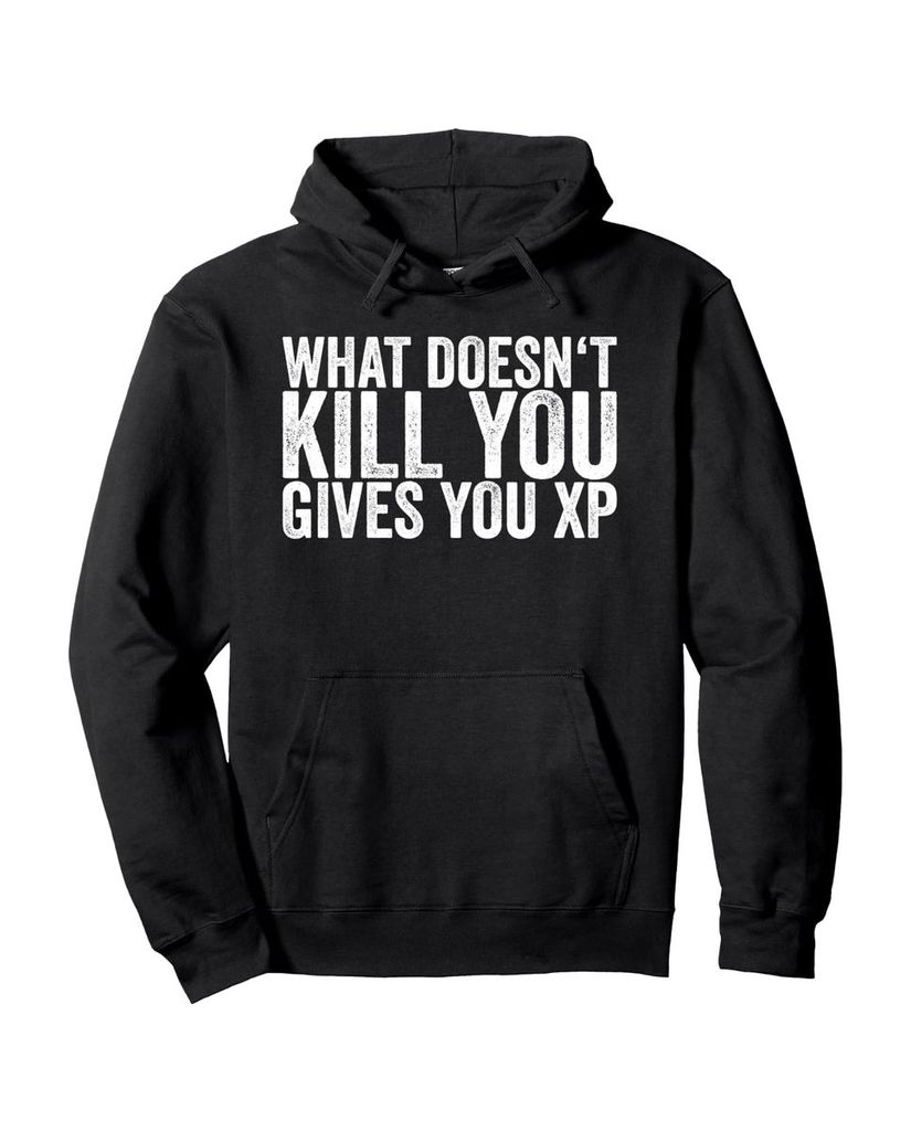 Lustiger Hoodie „What Does not Kill You Gives You Xp“ | lustige-tshirts.de