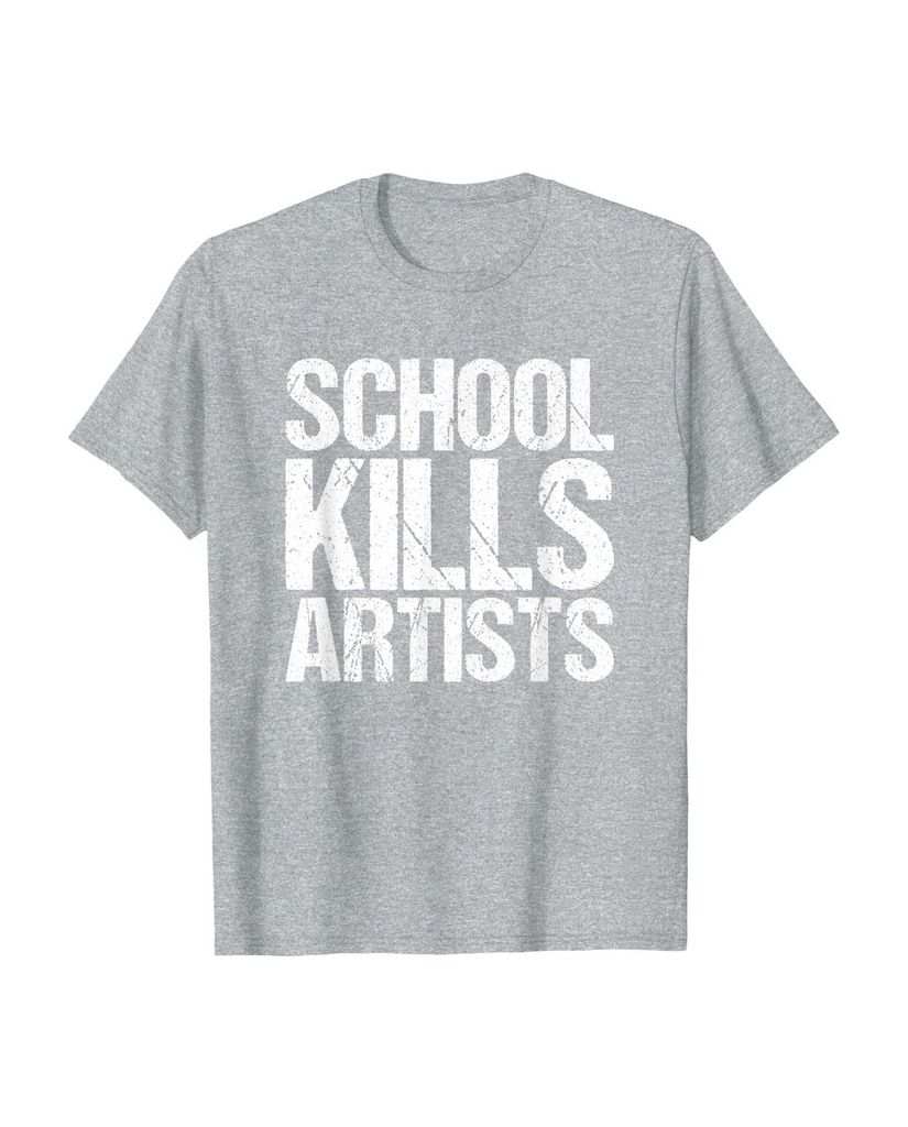 Humorvolles T-Shirt „School Kills Artists“ – Ansicht 15