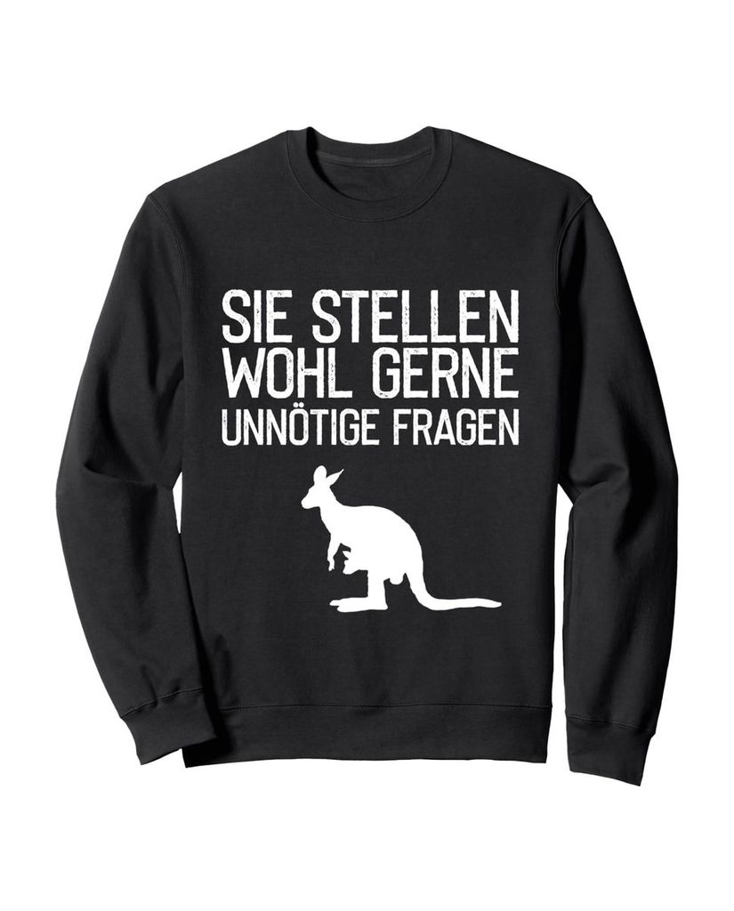 Lustiger Sweatshirt „Sie stellen wohl gerne unnötige Fragen“ | lustige-tshirts.de