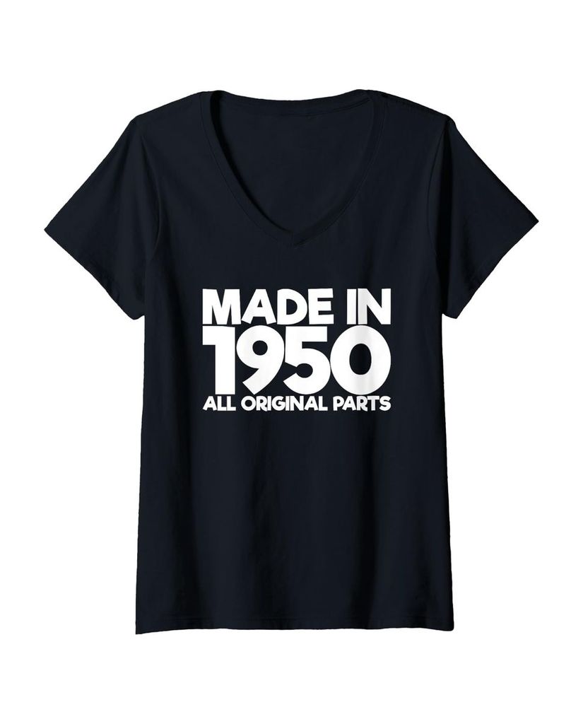 Lustiger T-Shirt mit V-Ausschnitt „71 Jahre alt Hergestellt“ | lustige-tshirts.de