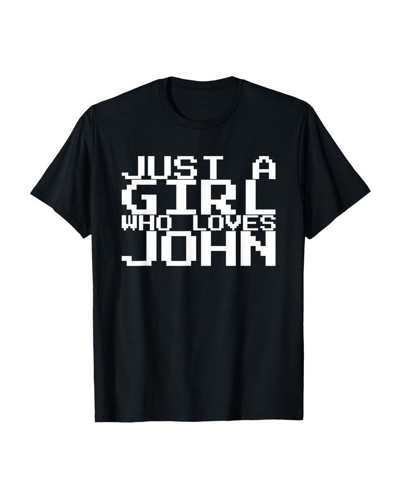 Lustiger T-Shirt „Nur ein Mädchen, das John liebt“ | lustige-tshirts.de