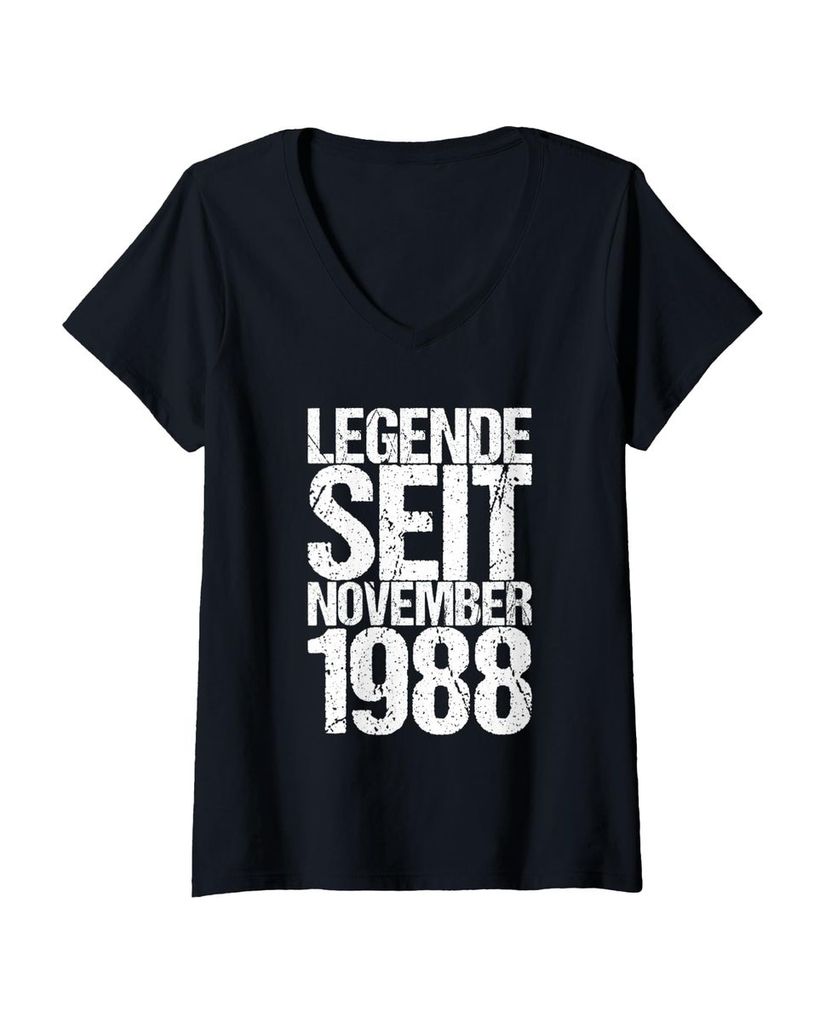 Lustiger T-Shirt mit V-Ausschnitt „Legende Seit November 1988“ | lustige-tshirts.de