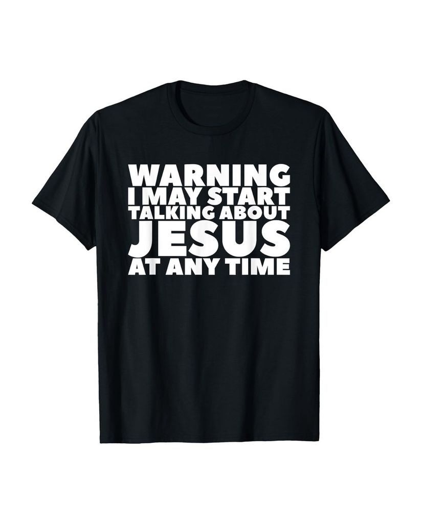 Lustiger T-Shirt „Warnung Ich kann jederzeit anfangen über“ | lustige-tshirts.de
