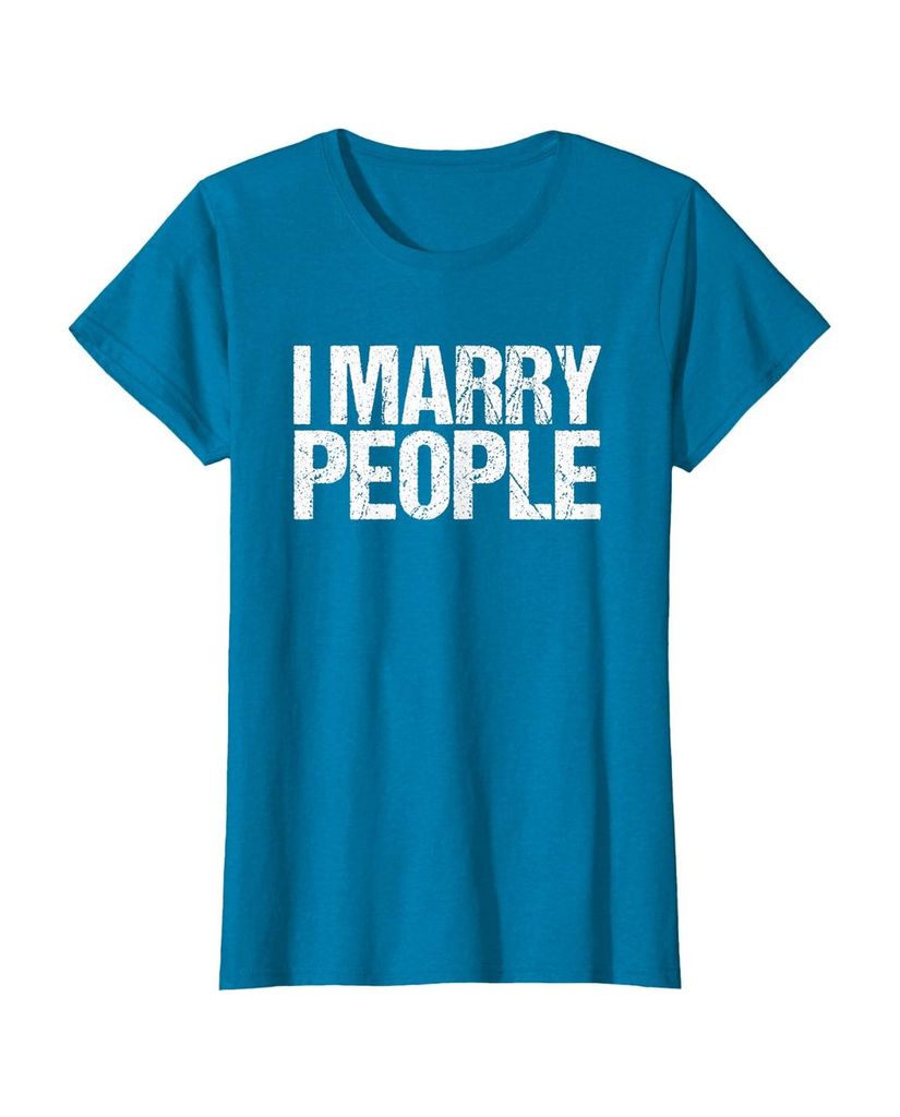 Lustiges Geburtstags T-Shirt „I Marry People“ – Ansicht 17