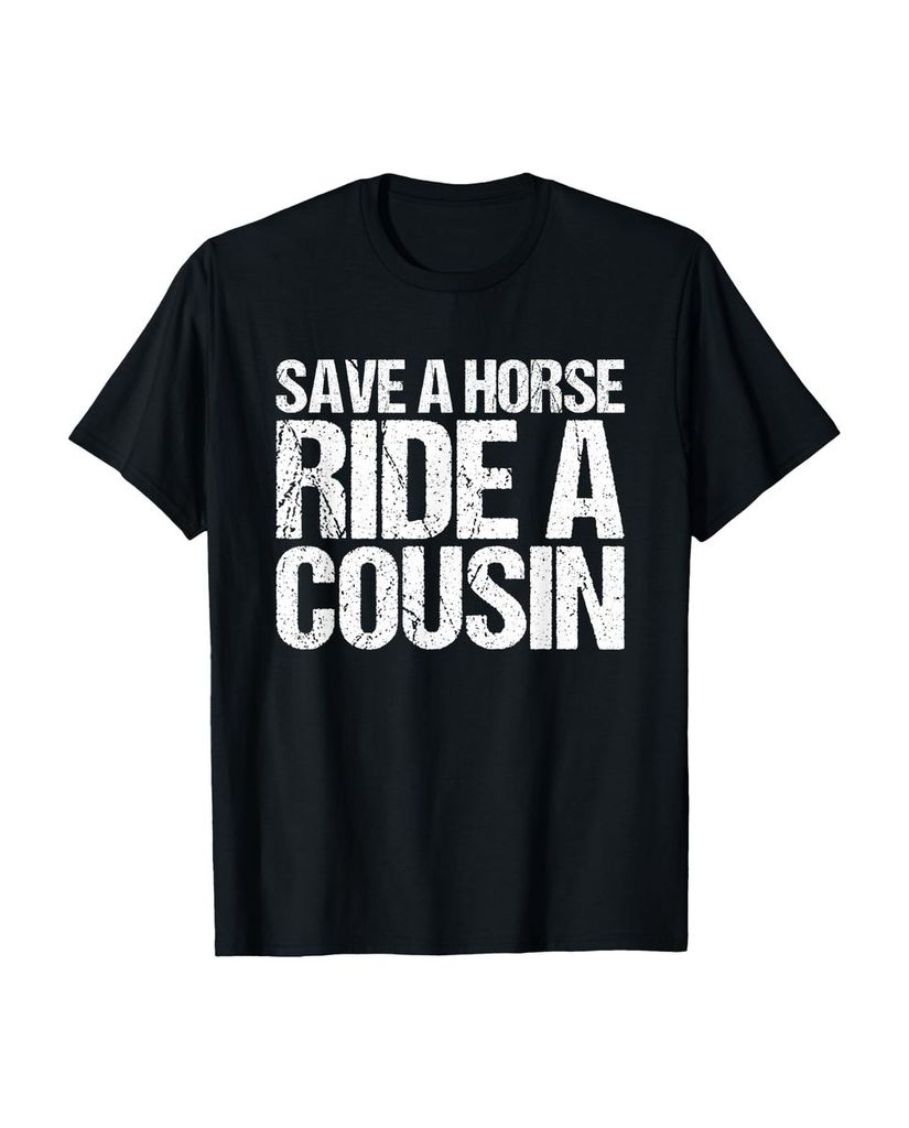 Lustiger T-Shirt „Rette einen Pferderitt Ein Cousin“ | lustige-tshirts.de