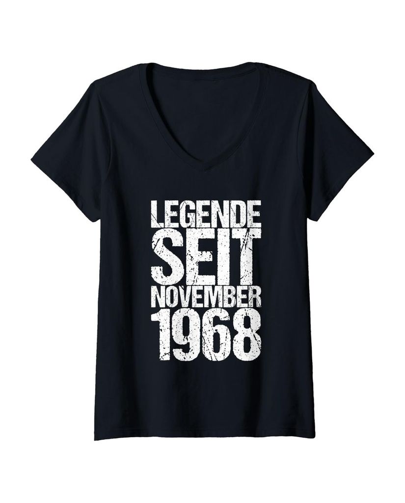Lustiger T-Shirt mit V-Ausschnitt „Legende Seit November 1968“ | lustige-tshirts.de