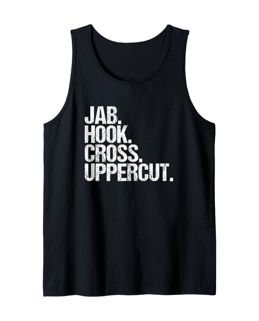 Lustiger Tank Top „Funny Kickboxen Jab Hook Cross Uppercut“ | lustige-tshirts.de
