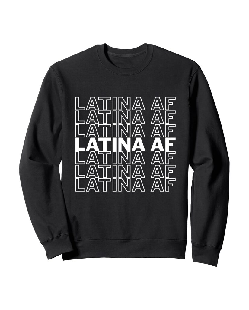 Selbstbewusstes Sweatshirt „Latina Af“ – Ansicht 2