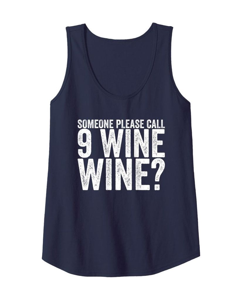 Humorvolles Reise Tanktop „Someone Please Call 9 Wine Wine?“ – Ansicht 10