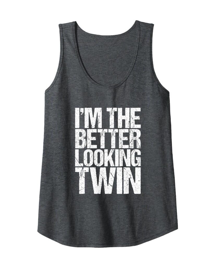 Humorvolles Geburtstags Tanktop „I'm The Better Looking Twin“ – Ansicht 4