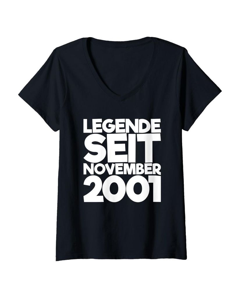 Lustiger T-Shirt mit V-Ausschnitt „Legende Seit November 2001“ | lustige-tshirts.de