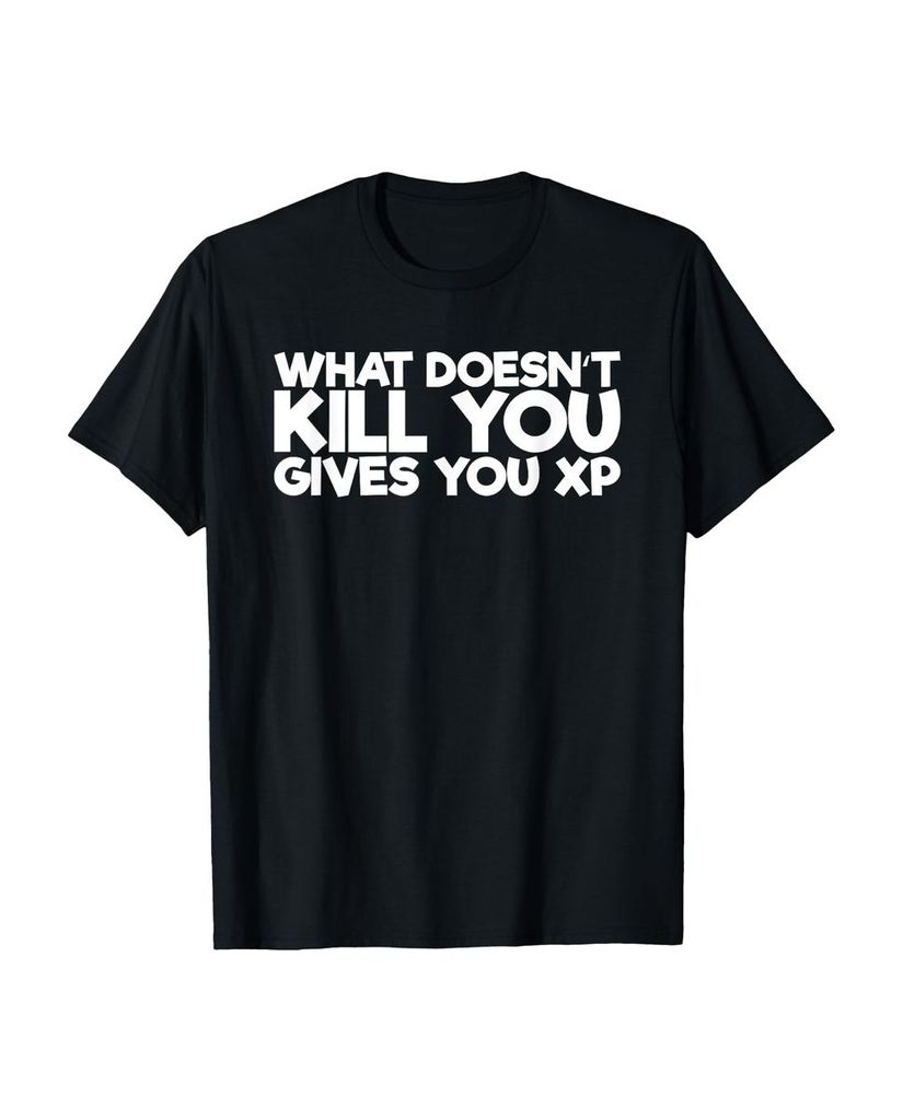 Lustiger T-Shirt „Was dich nicht umbringt, gibt dir Xp“ | lustige-tshirts.de