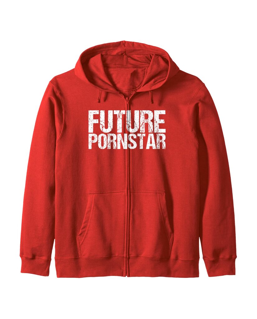Sweatjacke „Future Pornstar“ mit Reißverschluss – Ansicht 3