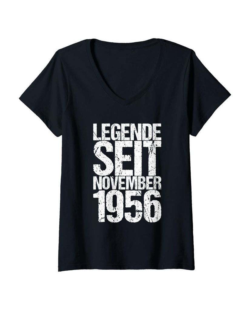 Lustiger T-Shirt mit V-Ausschnitt „Legende Seit November 1956“ | lustige-tshirts.de