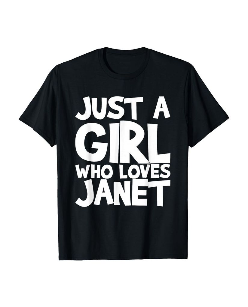 Lustiger T-Shirt „Nur ein Mädchen, das Janet liebt“ | lustige-tshirts.de