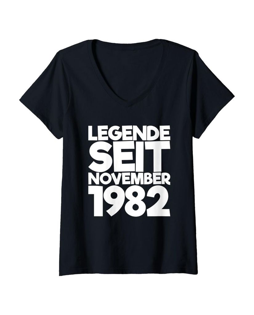 Lustiger T-Shirt mit V-Ausschnitt „Legende Seit November 1982“ | lustige-tshirts.de