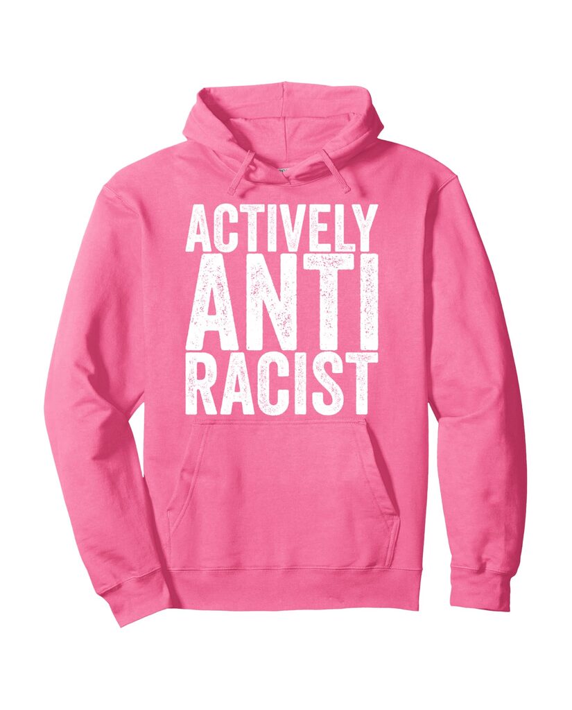 Lustiger Herbst Hoodie „Actively Anti Racist“ – Ansicht 6