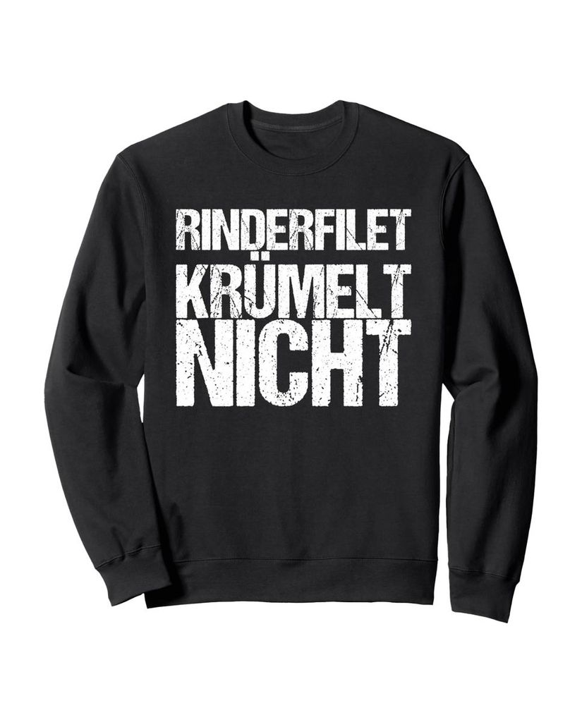 Lustiger Sweatshirt „Rinderfilet Krümelt Nicht“ | lustige-tshirts.de