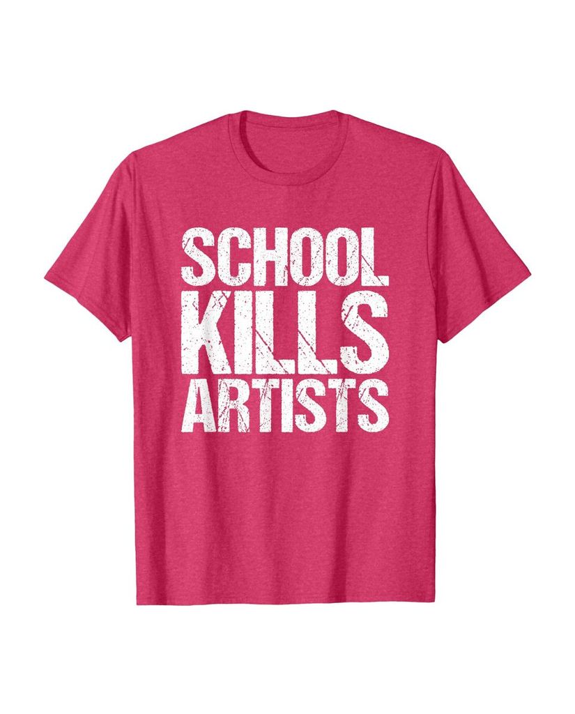 Humorvolles T-Shirt „School Kills Artists“ – Ansicht 26