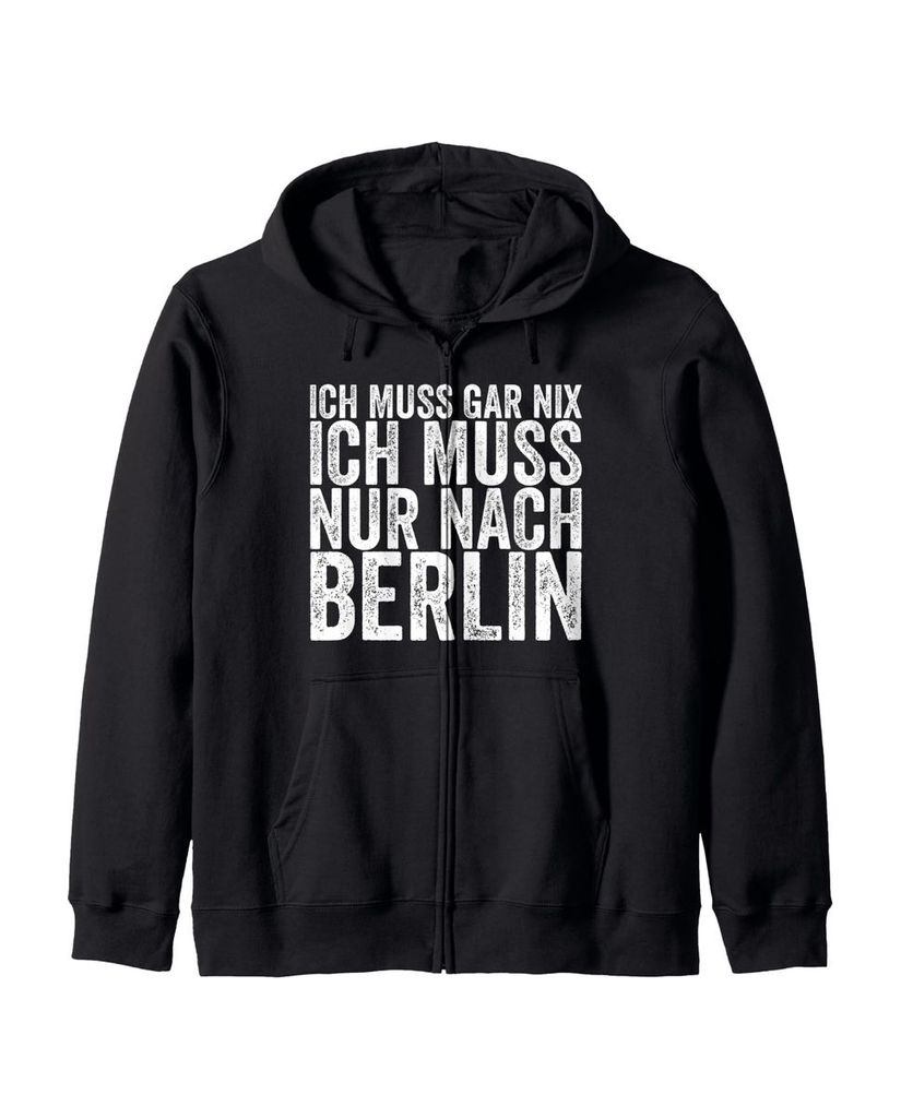 Lustiger Kapuzenjacke „Ich Muss Gar Nix Ich Muss Nur Nach“ | lustige-tshirts.de