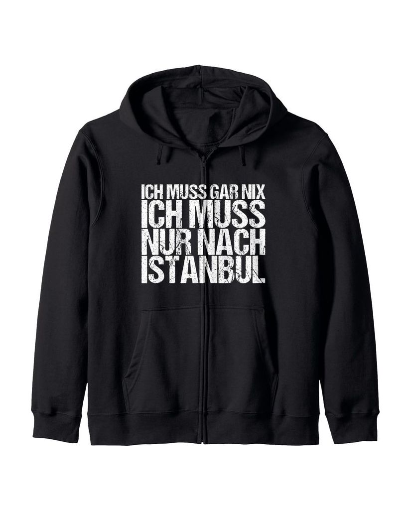 Lustiger Kapuzenjacke „Ich Muss Gar Nix Ich Muss Nur Nach“ | lustige-tshirts.de