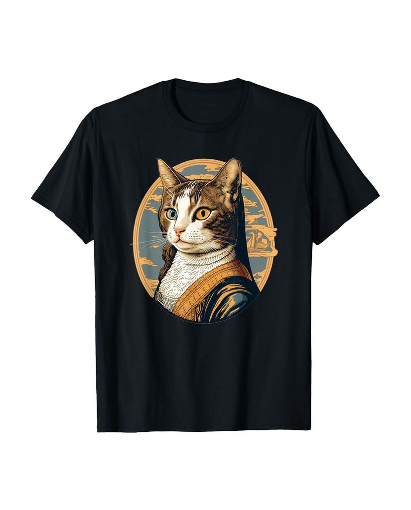 Lustiger T-Shirt „Mona Lisa Kätzchen Katze Art Leonardo Da“ | lustige-tshirts.de