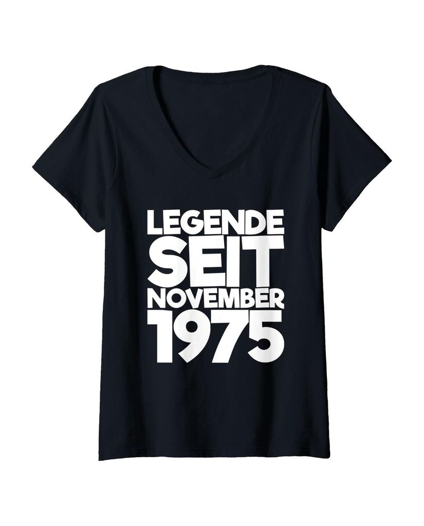 Lustiger T-Shirt mit V-Ausschnitt „Legende Seit November 1975“ | lustige-tshirts.de