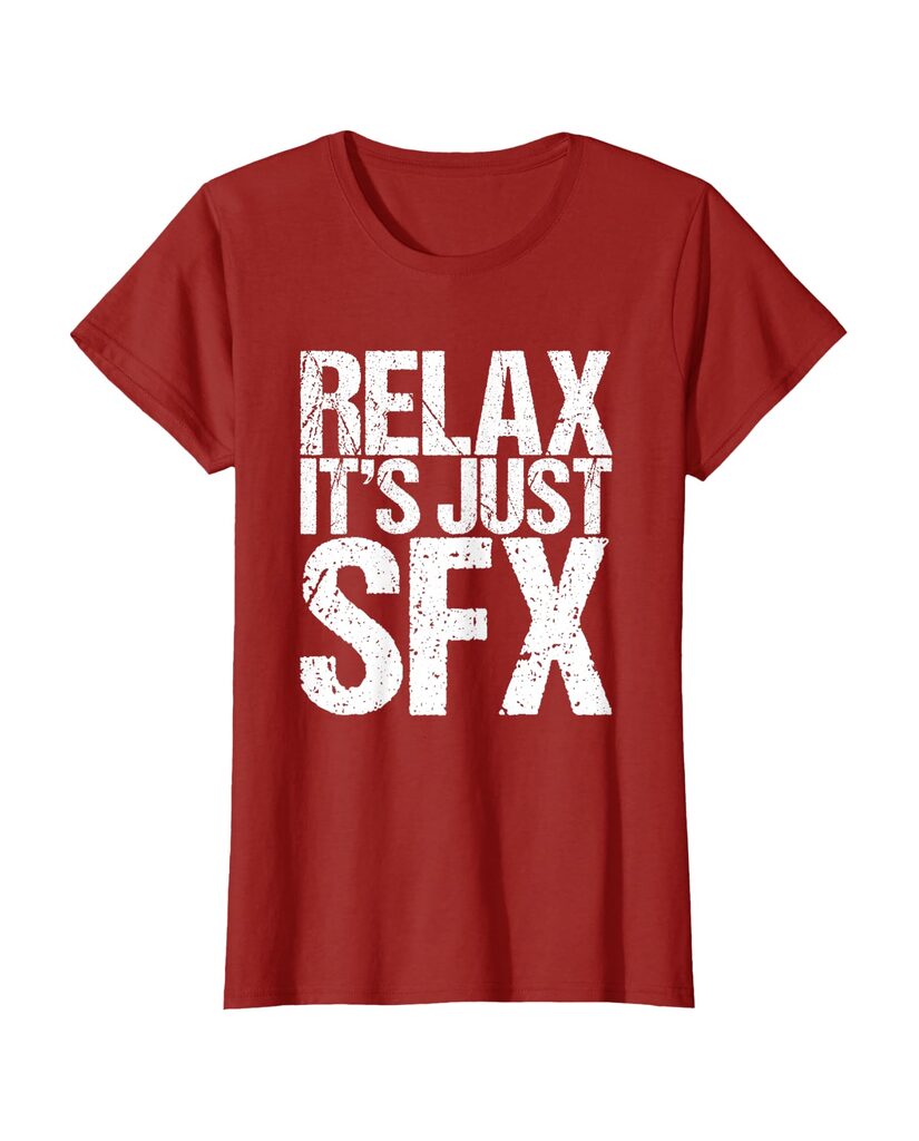 Lustiges Halloween T-Shirt „Relax It's Just Sfx“ – Ansicht 6