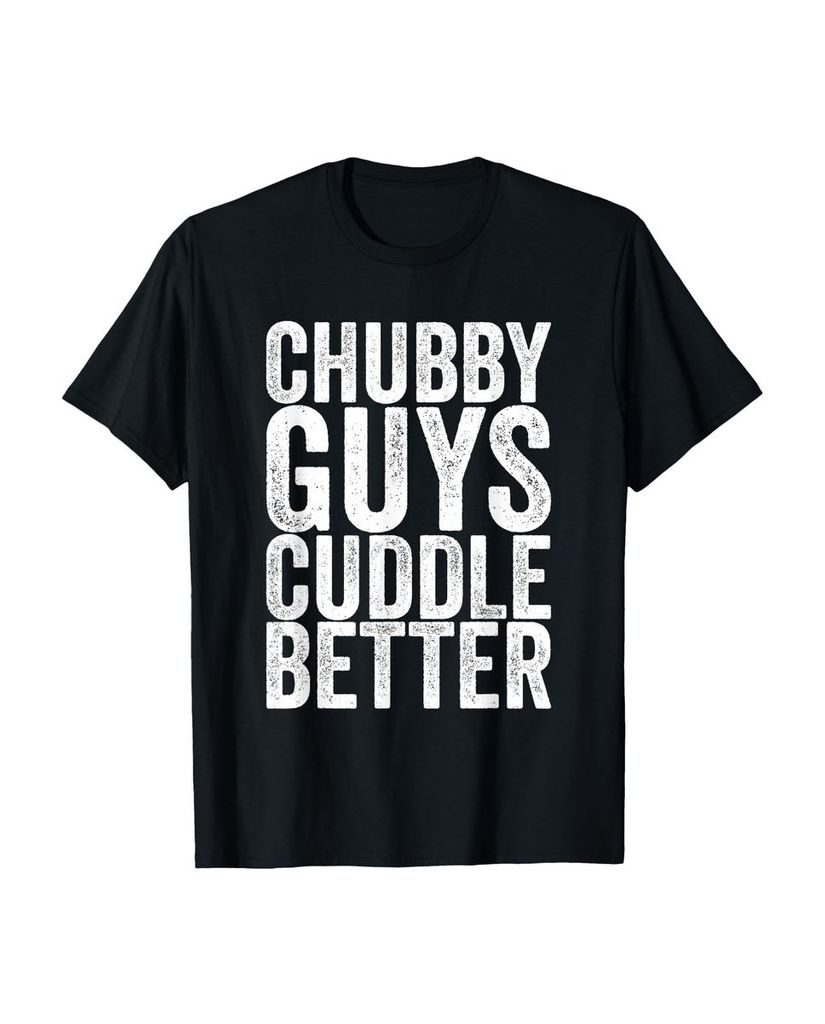Lustiger T-Shirt „Mollige Jungs kuscheln Besser Lustig“ | lustige-tshirts.de