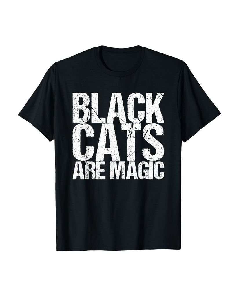 Lustiger T-Shirt „Schwarze Katzen sind magisch“ | lustige-tshirts.de