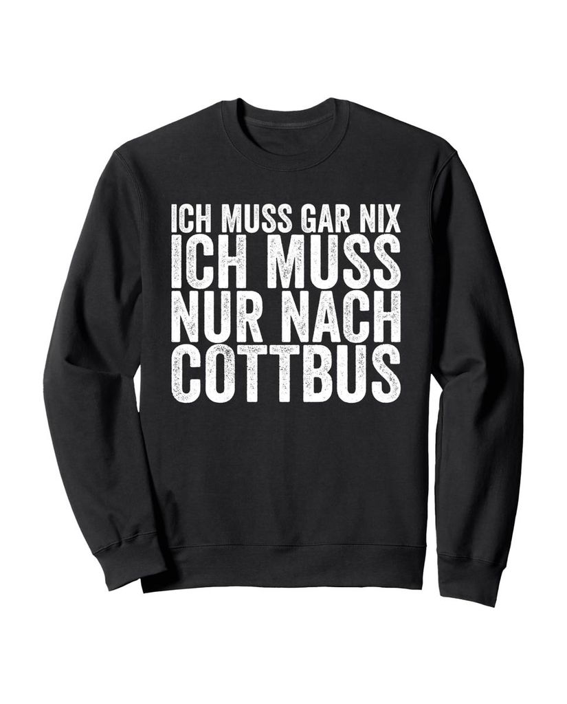 Lustiger Sweatshirt „Ich Muss Gar Nix Ich Muss Nur Nach“ | lustige-tshirts.de