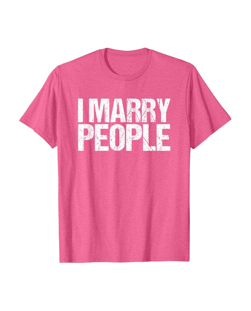 Lustiges Geburtstags T-Shirt „I Marry People“ – Ansicht 4
