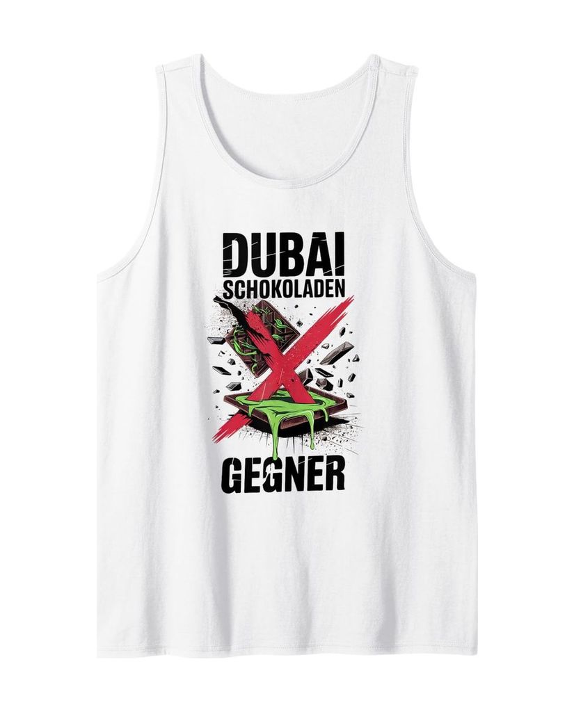Lustiger Tank Top „Dubai Schokoladen Gegner - Anti Dubai“ | lustige-tshirts.de
