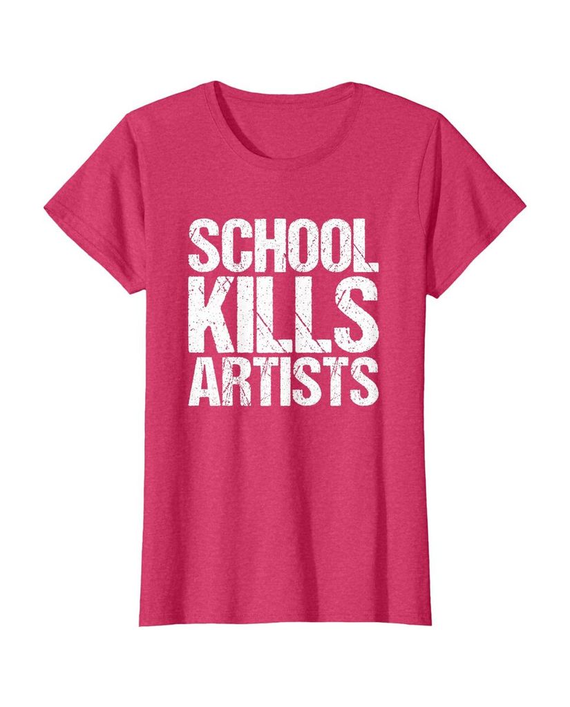 Humorvolles T-Shirt „School Kills Artists“ – Ansicht 43
