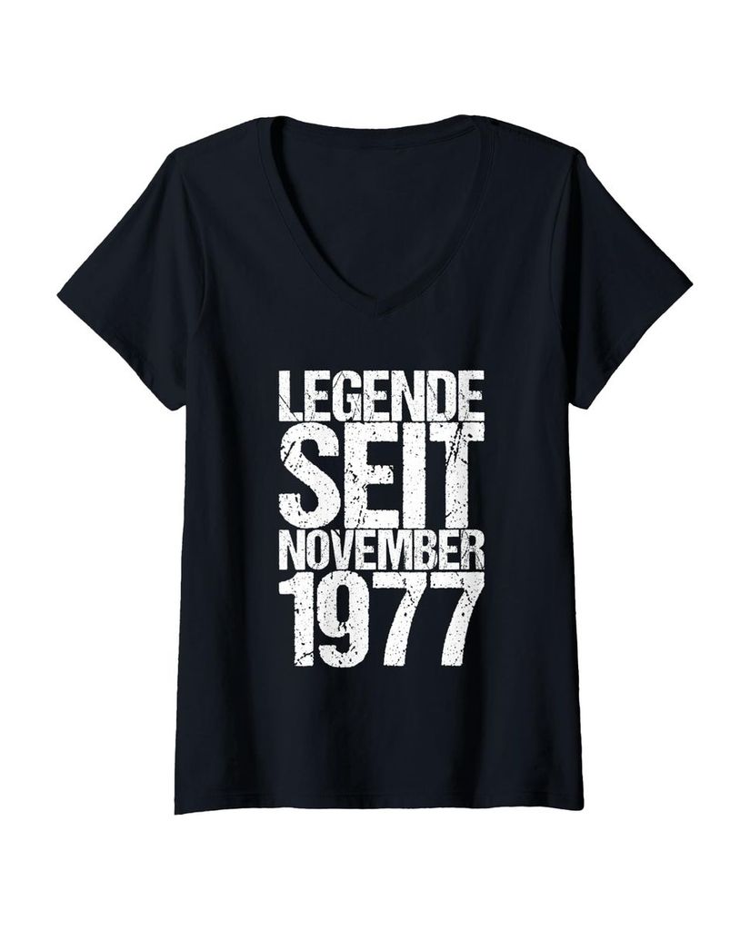 Lustiger T-Shirt mit V-Ausschnitt „Legende Seit November 1977“ | lustige-tshirts.de