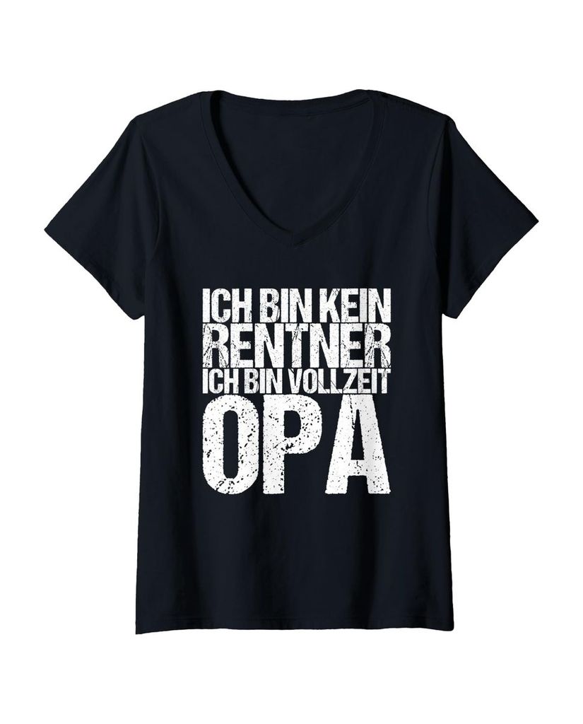 Lustiger T-Shirt mit V-Ausschnitt „Ich Bin Kein Rentner Ich“ | lustige-tshirts.de