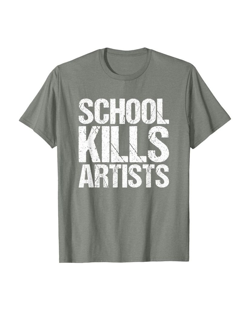 Humorvolles T-Shirt „School Kills Artists“ – Ansicht 27