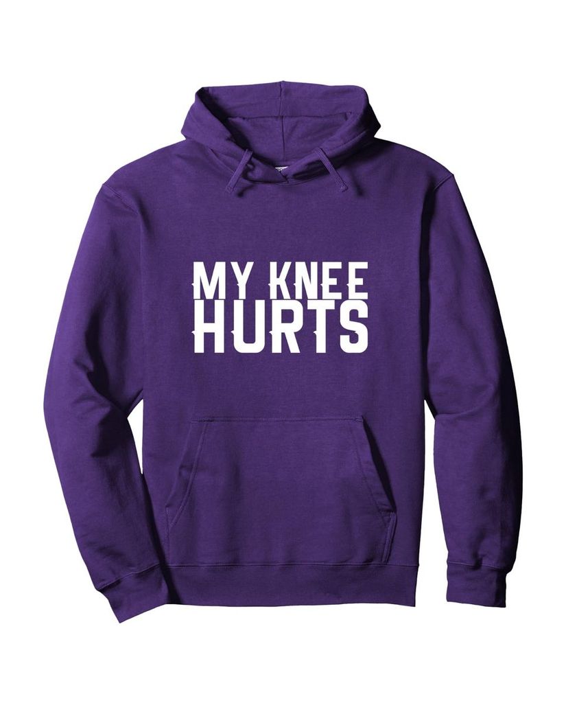 Humorvoller Geburtstags Hoodie „My Knee Hurts“ – Ansicht 11