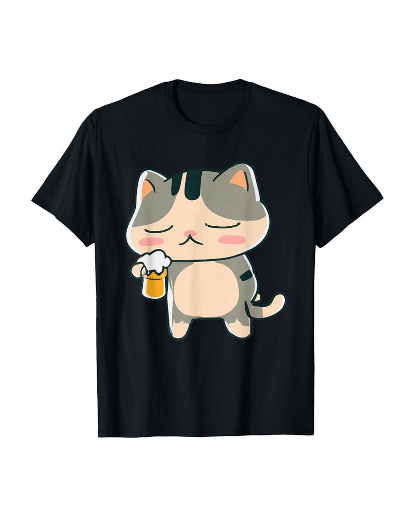 Lustiger T-Shirt „Traurige Katze trinkt Bier Lustiges“ | lustige-tshirts.de