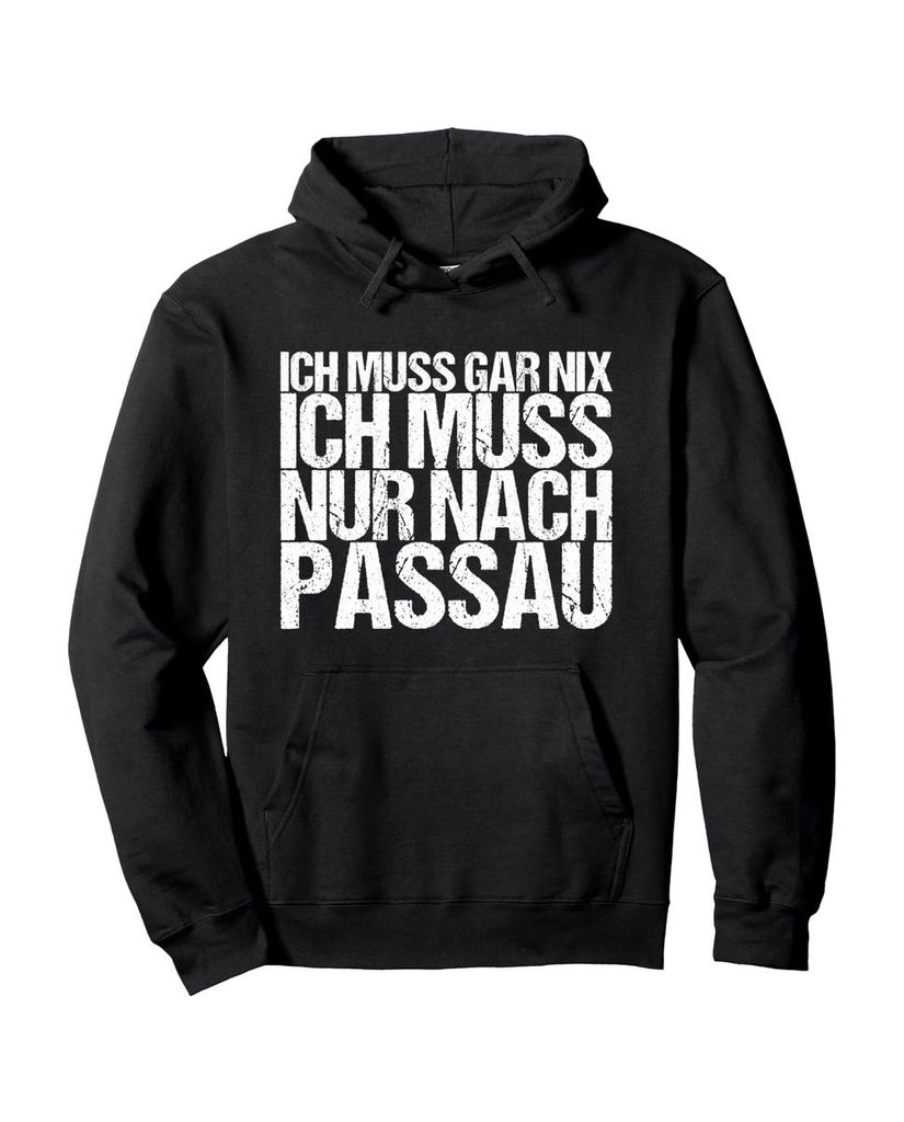 Lustiger Hoodie „Ich Muss Gar Nix Ich Muss Nur Nach“ | lustige-tshirts.de