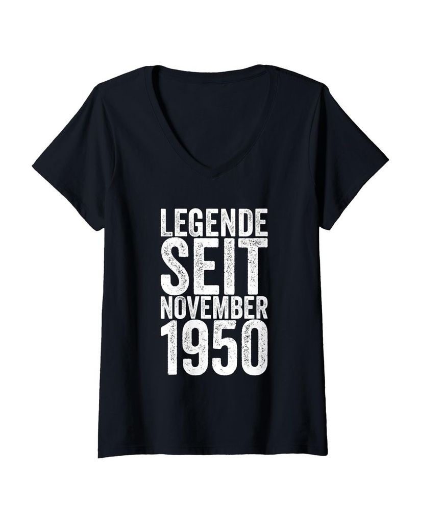 Lustiger T-Shirt mit V-Ausschnitt „Legende Seit November 1950“ | lustige-tshirts.de