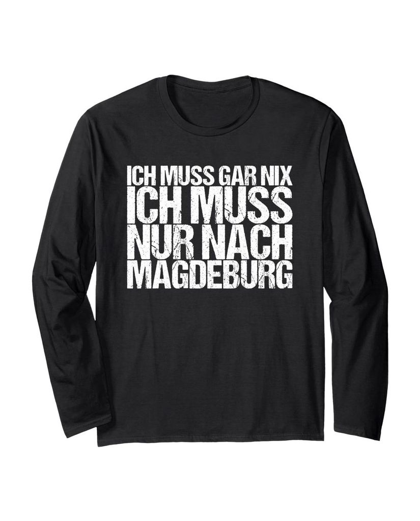 Lustiger Langarmshirt „Ich Muss Gar Nix Ich Muss Nur Nach“ | lustige-tshirts.de