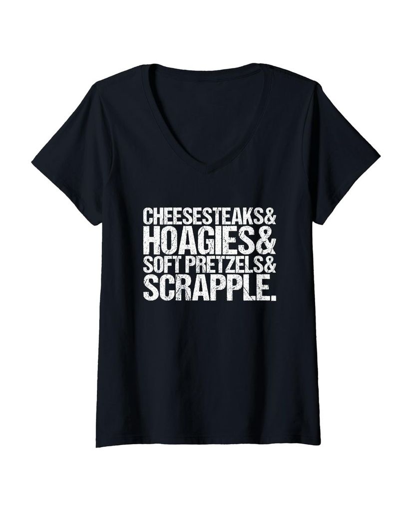 Lustiger T-Shirt mit V-Ausschnitt „Philly Cheesesteak“ | lustige-tshirts.de