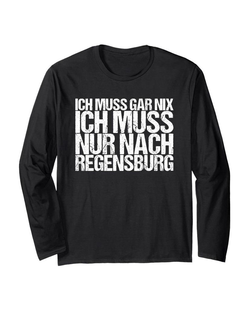 Lustiger Langarmshirt „Ich Muss Gar Nix Ich Muss Nur Nach“ | lustige-tshirts.de
