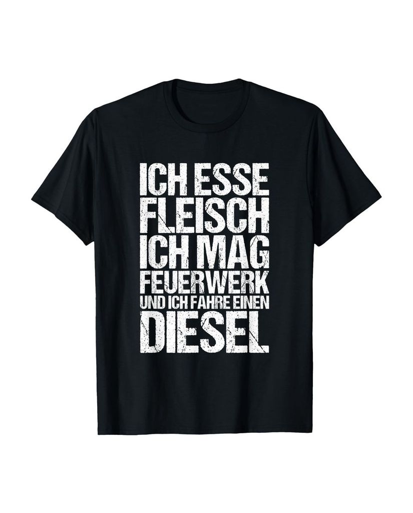 Lustiger T-Shirt „Ich Esse Fleisch Mag Feuerwerk Fahre“ | lustige-tshirts.de
