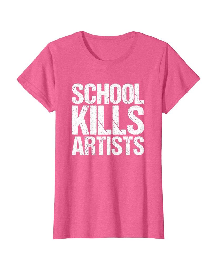 Humorvolles T-Shirt „School Kills Artists“ – Ansicht 31