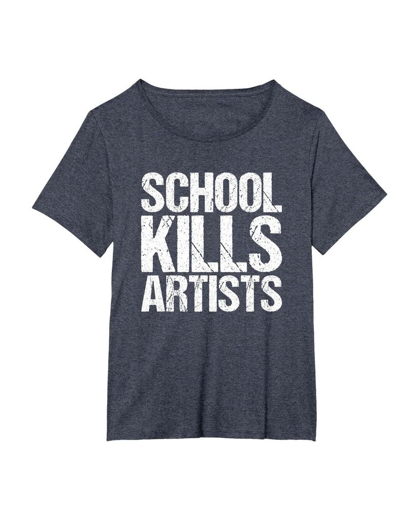 Humorvolles T-Shirt „School Kills Artists“ – Ansicht 13