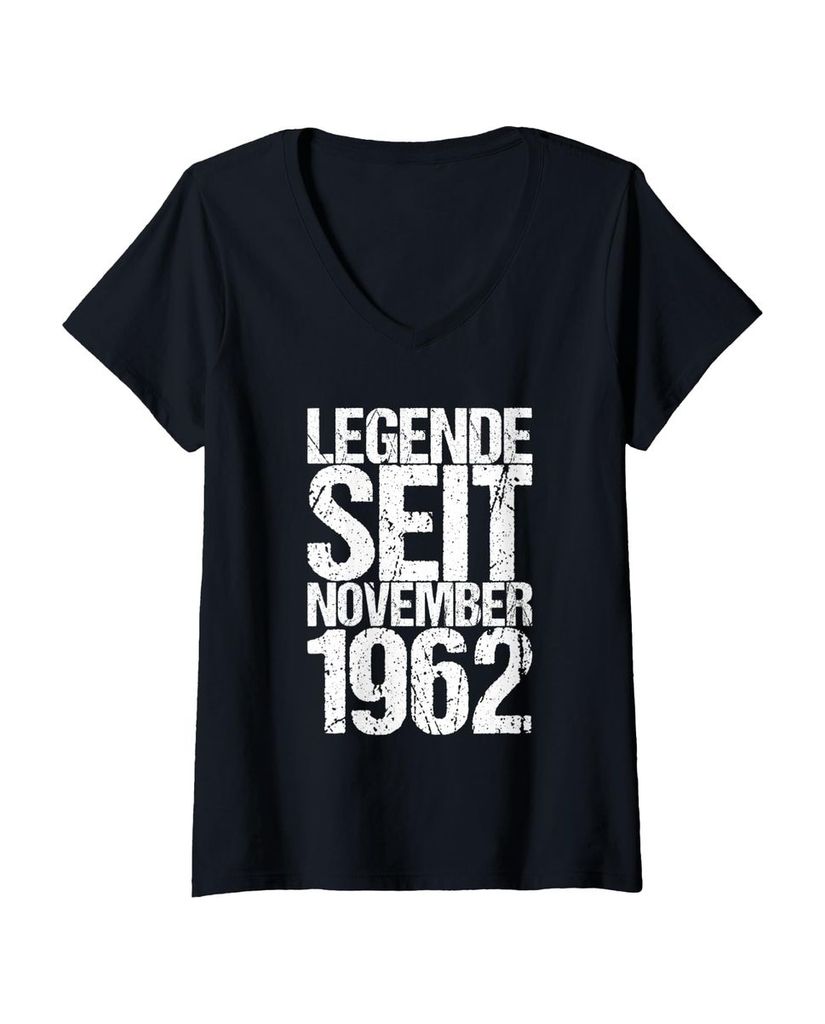 Lustiger T-Shirt mit V-Ausschnitt „Legende Seit November 1962“ | lustige-tshirts.de
