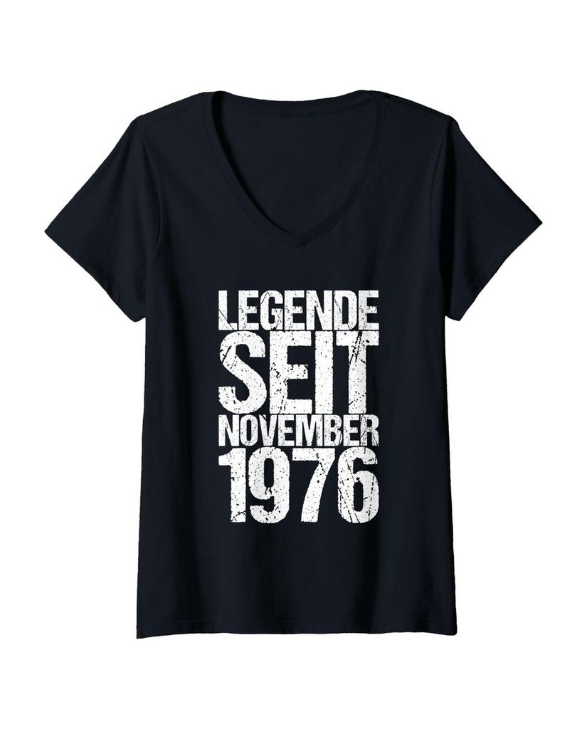 Lustiger T-Shirt mit V-Ausschnitt „Legende Seit November 1976“ | lustige-tshirts.de