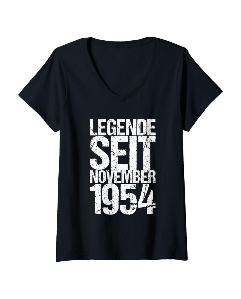 Lustiger T-Shirt mit V-Ausschnitt „Legende Seit November 1954“ | lustige-tshirts.de
